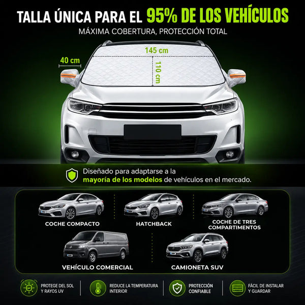 Detalle de la correa elástica del protector enganchada al espejo lateral de un carro