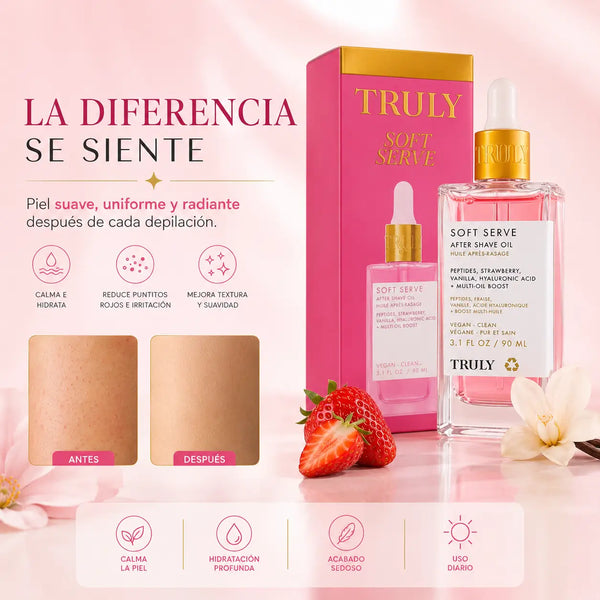 Detalle de la textura acuosa del sérum absorbiéndose en la piel sin dejar grasa