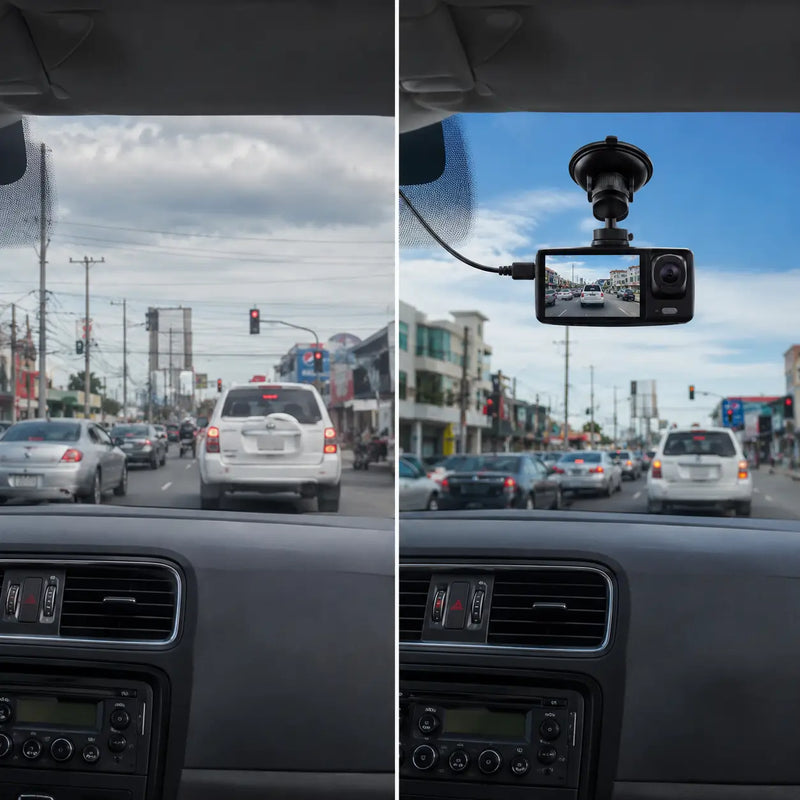 Antes: fotos borrosas del carro ya movido / Después: video del choque desde tres ángulos