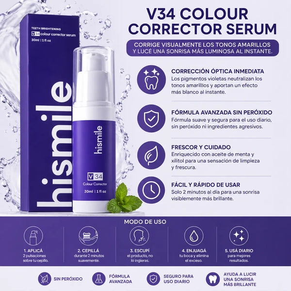 Dos pulsaciones de sérum violeta sobre las cerdas de un cepillo dental suave