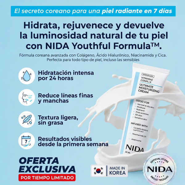 Tubo de Crema Hidratante Coreana Mate de 100 ml sobre el lavamanos de un baño en Bogotá