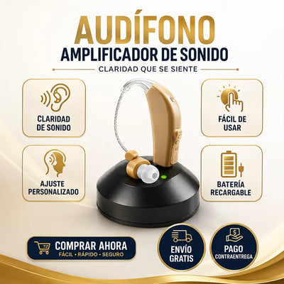 Audífono Amplificador Recargable Discreto