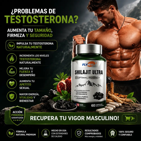 Mano de hombre colombiano sosteniendo dos cápsulas blancas de shilajit antes de tomarlas
