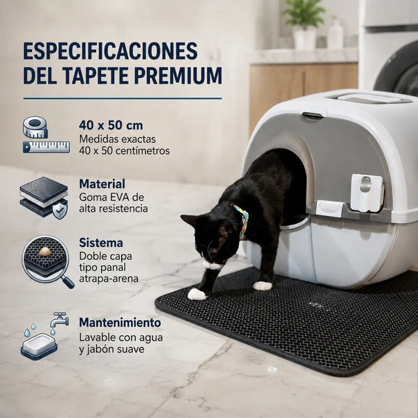 Detalle de la capa superior perforada tipo colmena del tapete negro de goma EVA