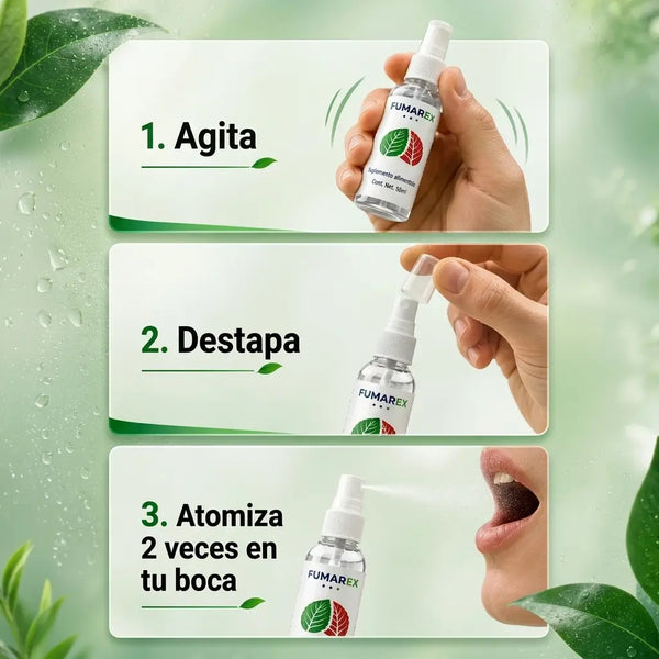 Detalle de la válvula atomizadora de Fumarex con atomización fina y líquido transparente