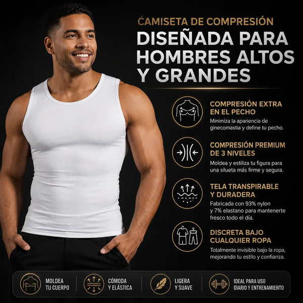 Camiseta faja blanca sin broches ni costuras abultadas, cuello redondo pronunciado