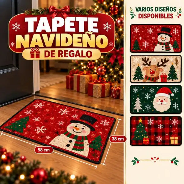 Luces Estrella Cascada en versión multicolor sobre árbol navideño familiar