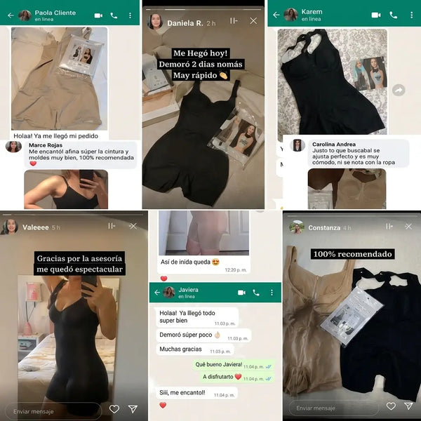 Enterizo moldeador de suplex en beige y en negro, tallas de la S a la XXL