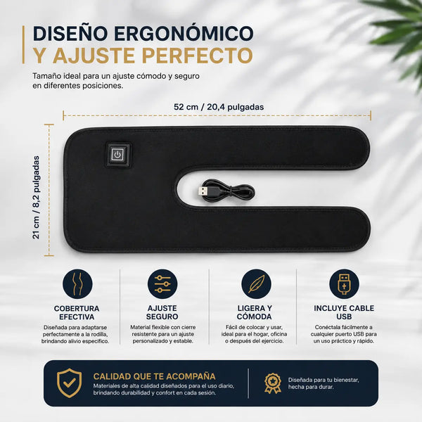 Bolsillo interno de la rodillera con la compresa de gel lista para usar