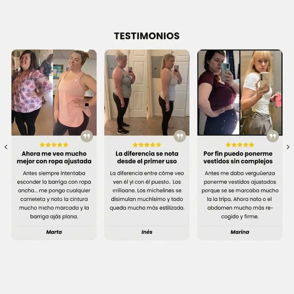 Cintura moldeada y abdomen bajo plano con el short térmico puesto debajo de la ropa